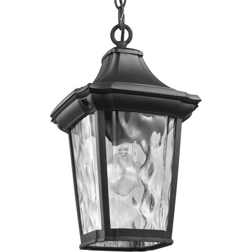 Marquette 1 Light 9 inch Textured Black Outdoor Hanging Lantern, with DURASHIELD