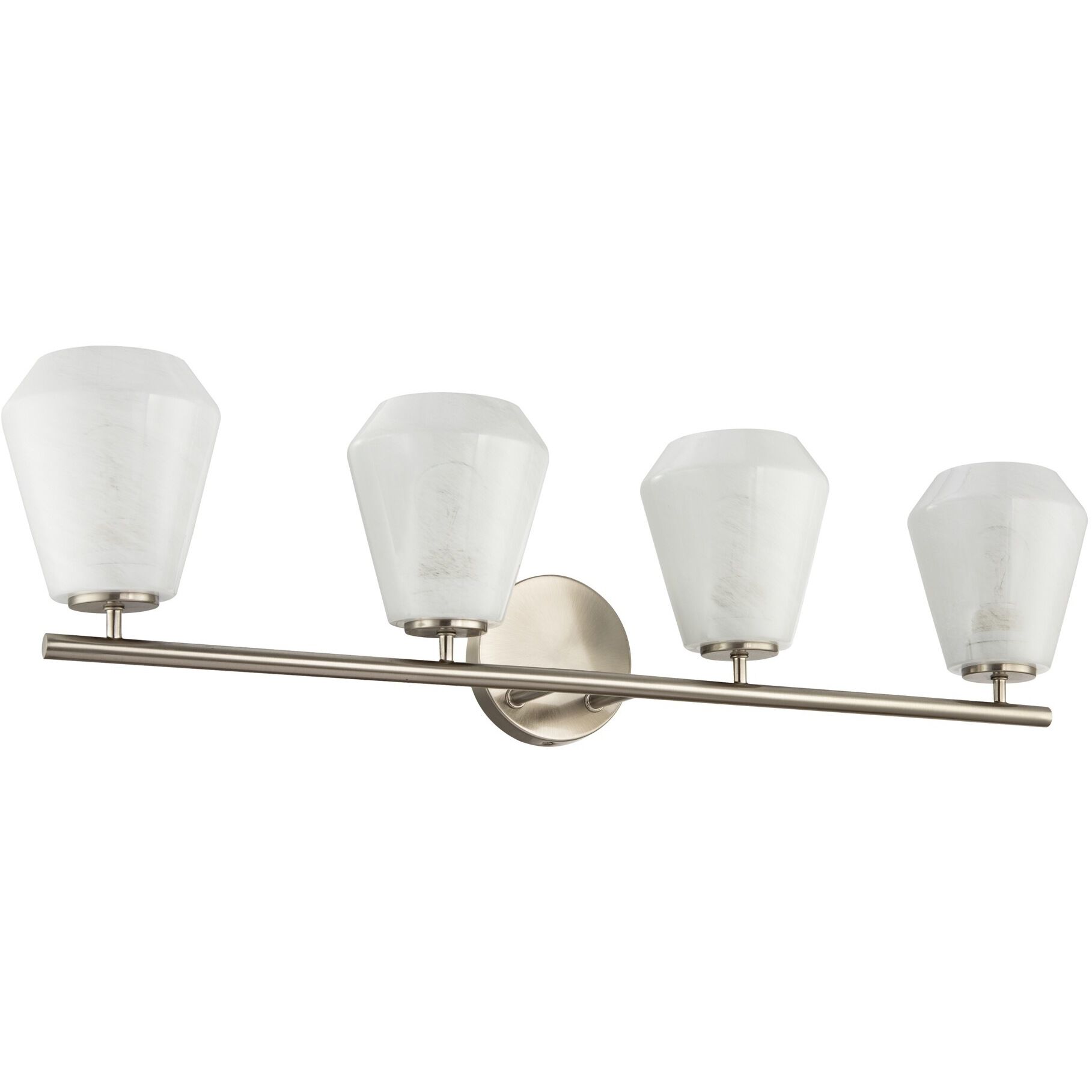 Brooke 4 Light 31.25 inch Brushed Nickel Bathroom Vanity Wall Light