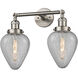 Franklin Restoration Geneseo 2 Light 7 inch Brushed Satin Nickel Bath Vanity Light Wall Light, Franklin Restoration