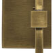Minerva 1 Light 5 inch Antique Brass & White Linen Wall Sconce Wall Light