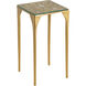 Honeycomb 22.5 X 12 inch Gold and Clear Drinks Table, Marjorie Skouras Collection