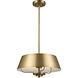 Luella 3 Light 16 inch Brushed Natural Brass Pendant Ceiling Light