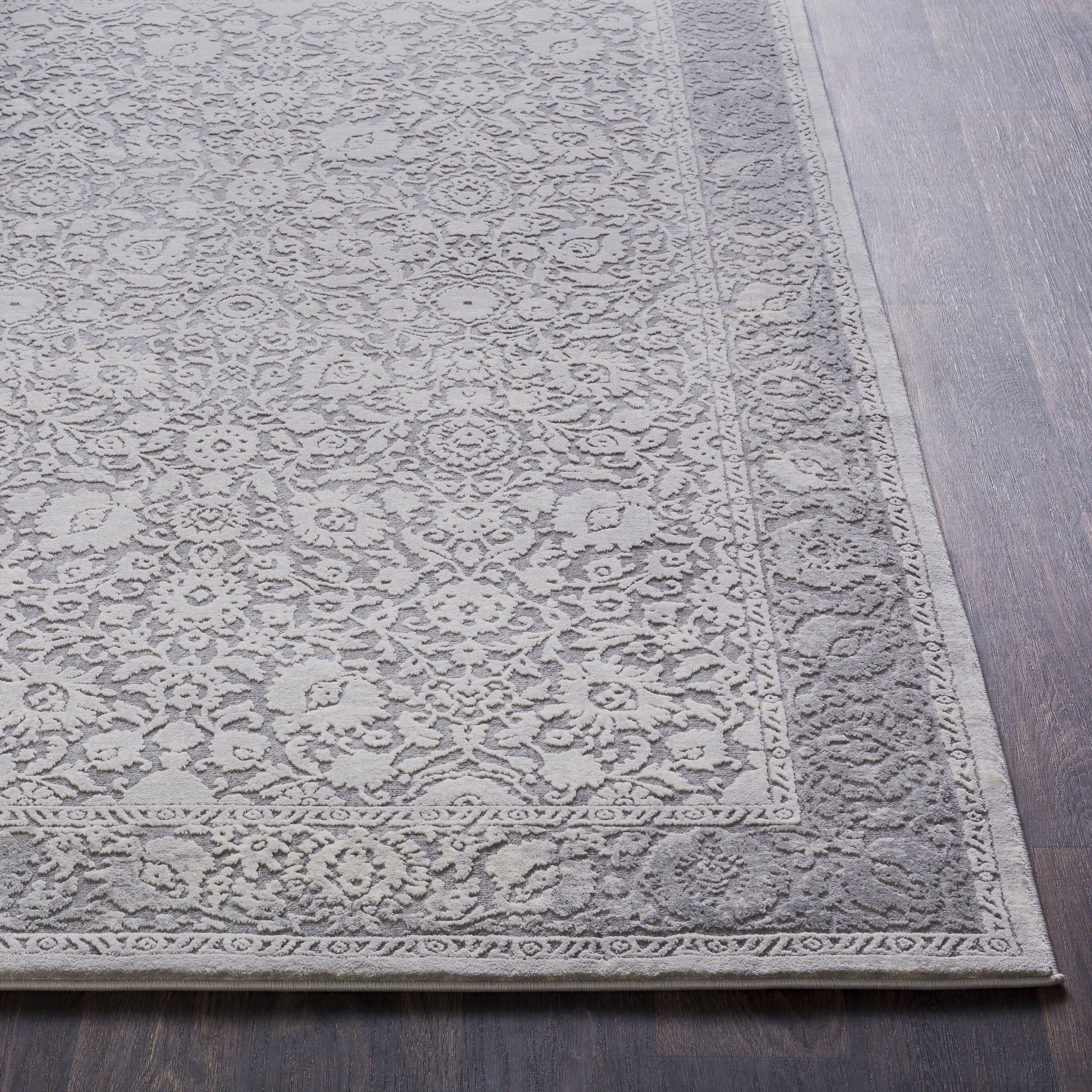 Tibetan 35 X 24 inch Medium Gray Rug in 2 x 3, Rectangle