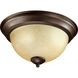 Fort Worth 2 Light 11.25 inch Oiled Bronze Flush Mount Ceiling Light