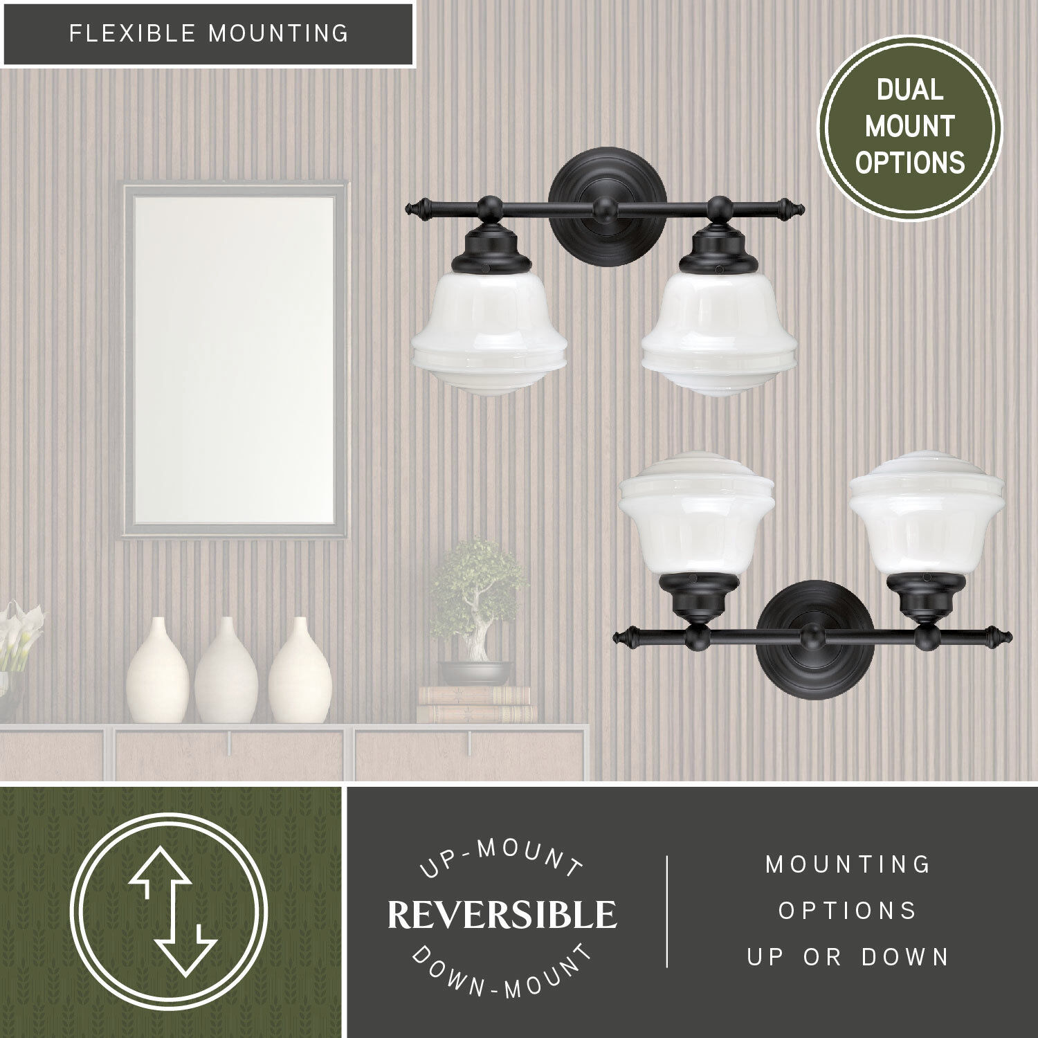 Huntley LED 16 inch Oil Rubbed Bronze Bathroom Light Wall Light