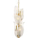 Orchid 10 Light 13 inch Legacy Brass Pendant Ceiling Light in White Handmade Glass