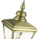 Adams 3 Light 26.75 inch Antique Brass with Brushed Nickel Finish Cluster Outdoor Large Post Top Lantern