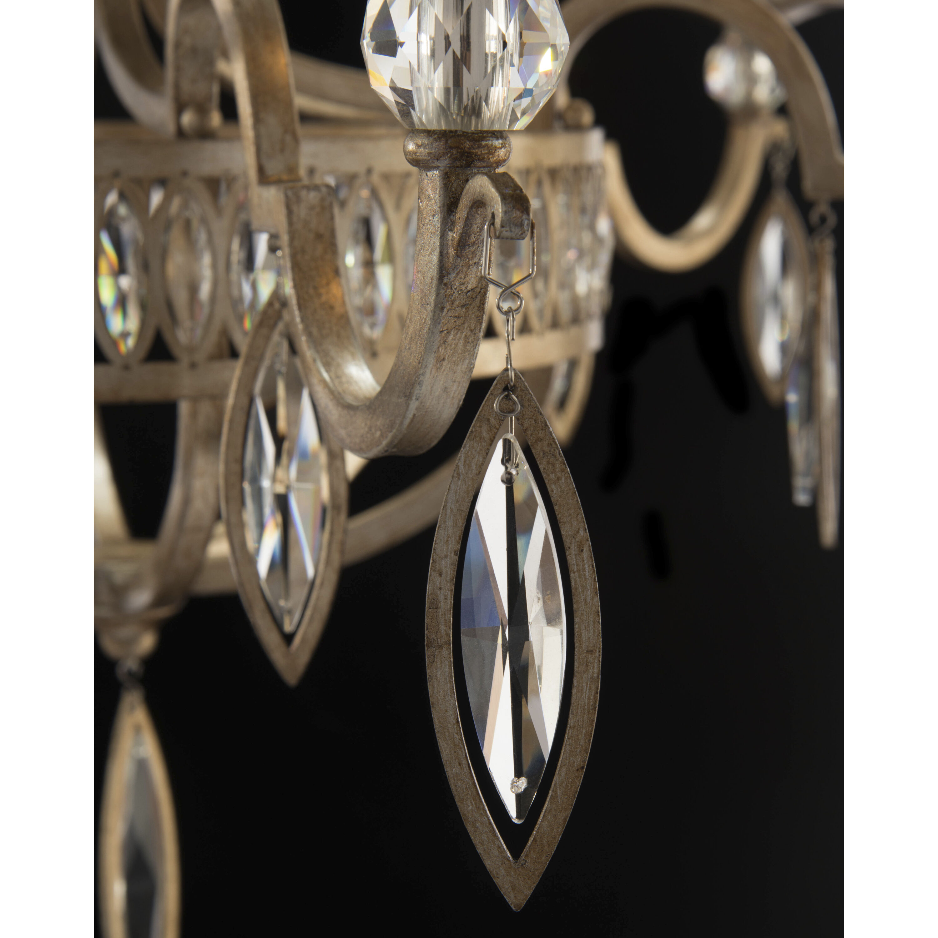 Antique silver crystal chandelier outlet