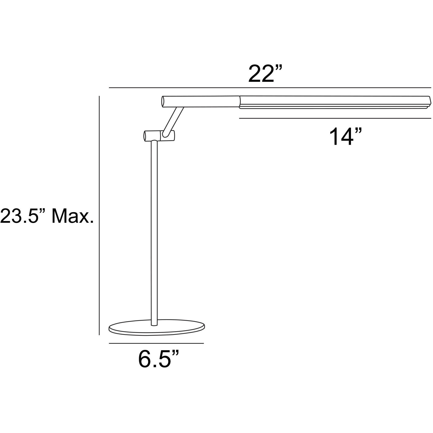 Tilla 23.25 inch 10.00 watt Silver Table Lamp Portable Light