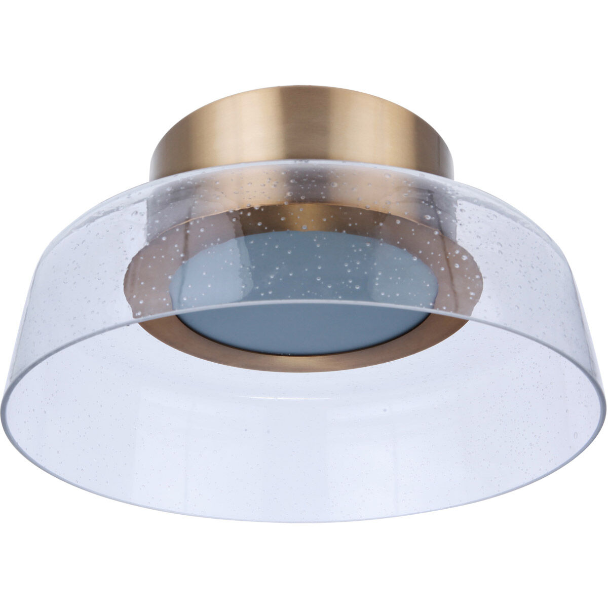 Centric LED 10.5 inch Satin Brass Flushmount Ceiling Light