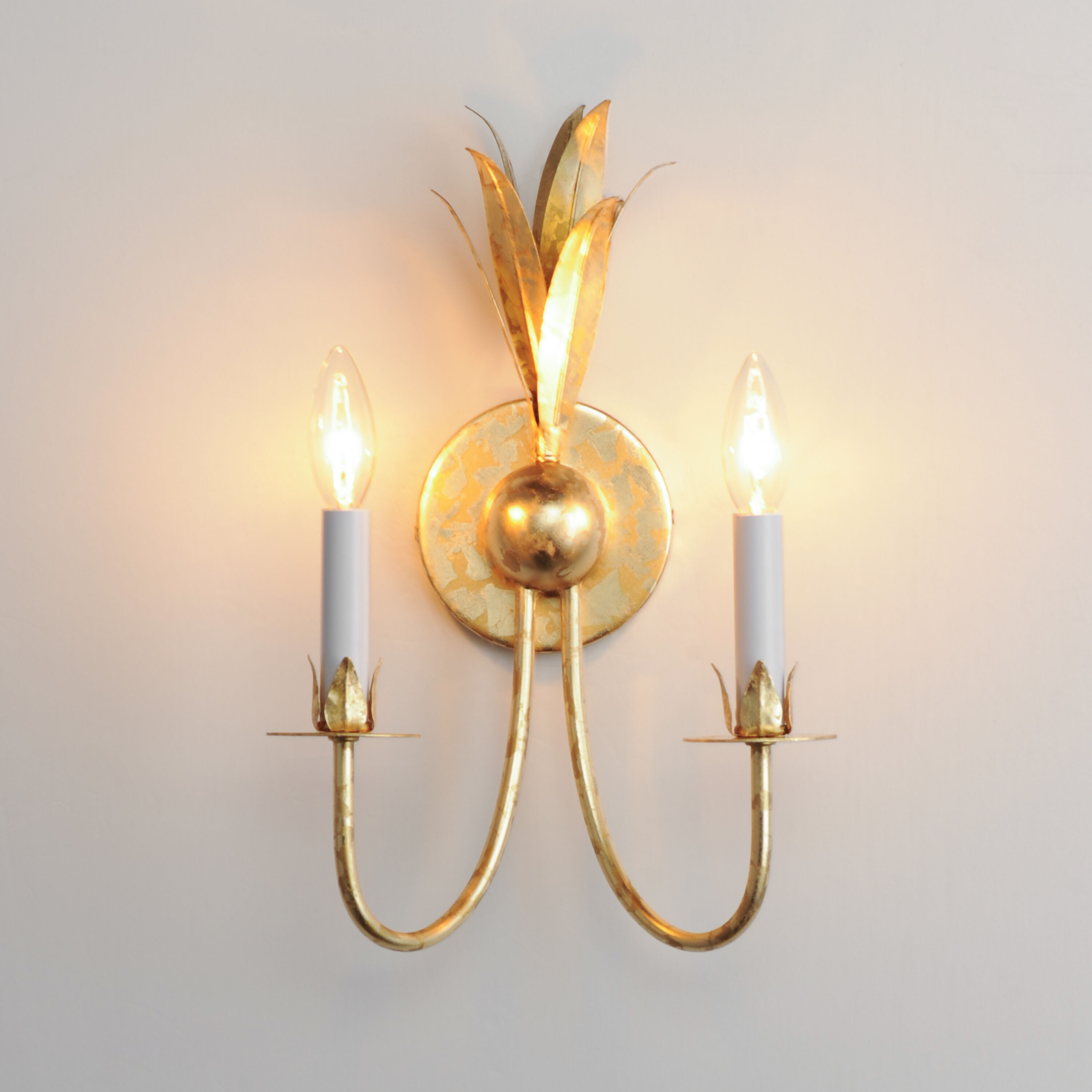 Paloma 2 Light 10 inch Gold Leaf Wall Sconce Wall Light