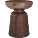 Arthur 19 X 15 inch OT Antique Copper Accent Table
