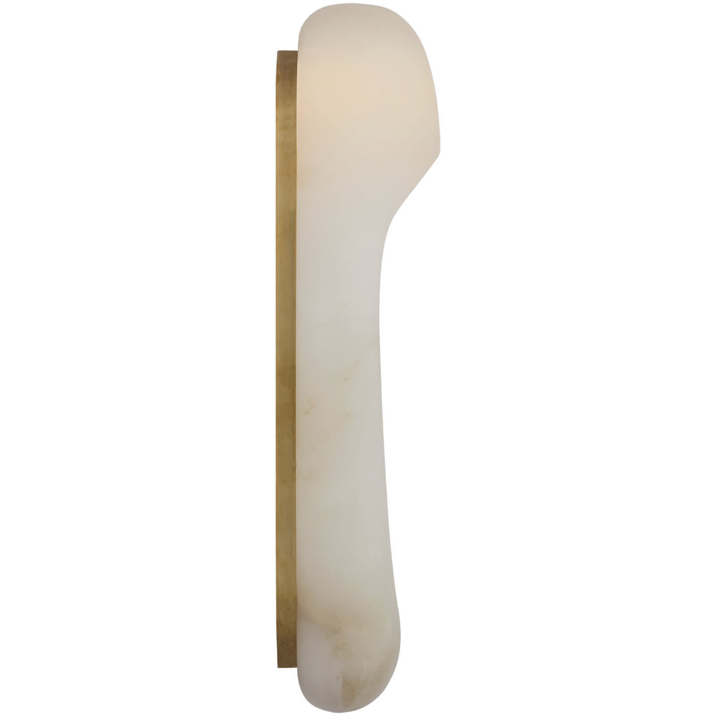 Kelly Wearstler Esculpa LED 6 inch Alabaster and Antique-Burnished Brass Elongated Wall Light