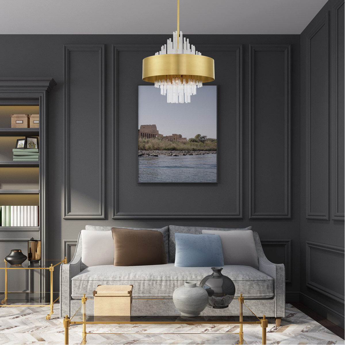 Orenburg 8 Light 21 inch Natural Brass Pendant Chandelier Ceiling Light