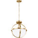 Alturas 2 Light 14 inch Satin Brass Convertible Semi-Flush Pendant Ceiling Light