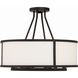 Bryant 4 Light 18 inch Black Forged Semi Flush Ceiling Light