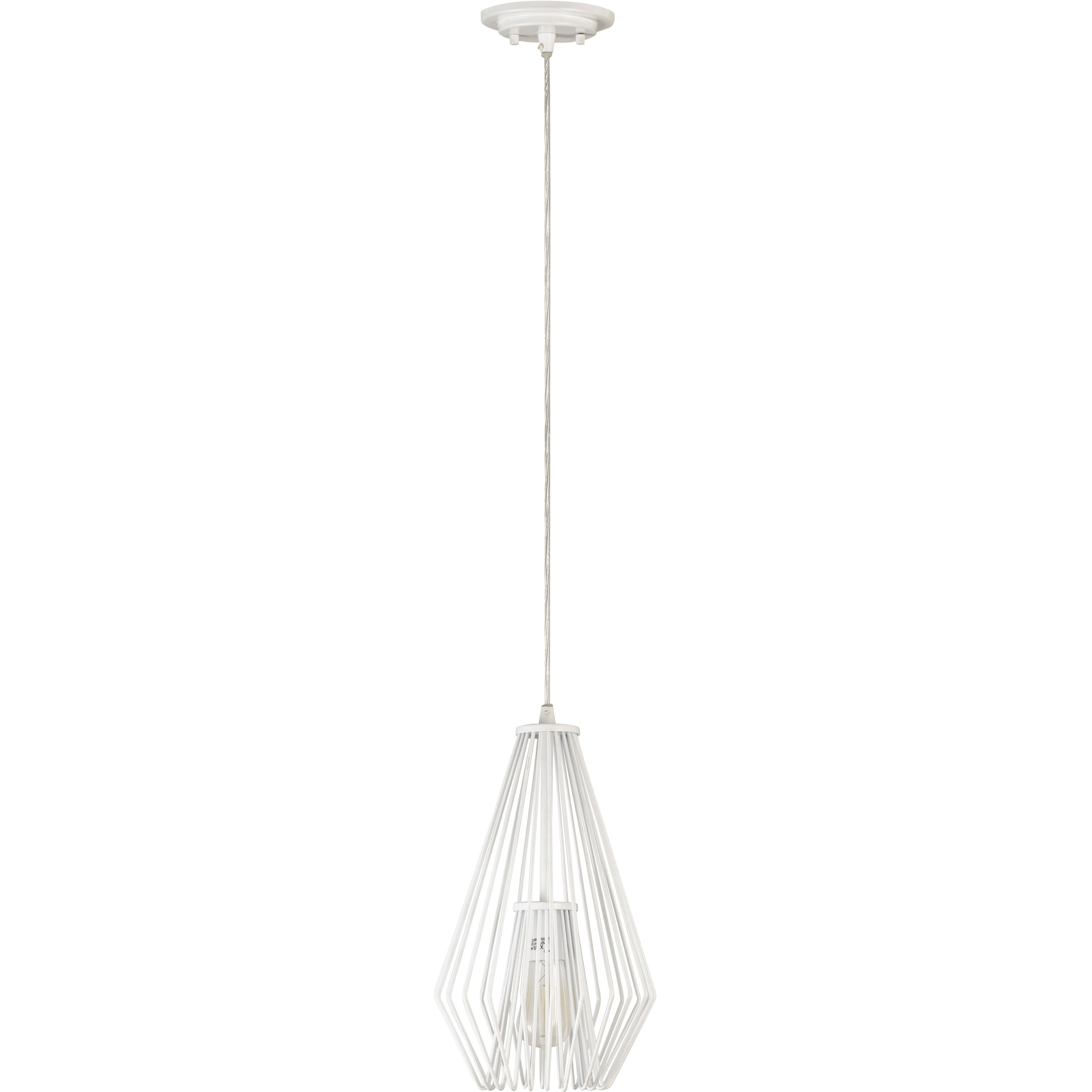 Quintus 1 Light 9.25 inch Gloss White Pendant Ceiling Light
