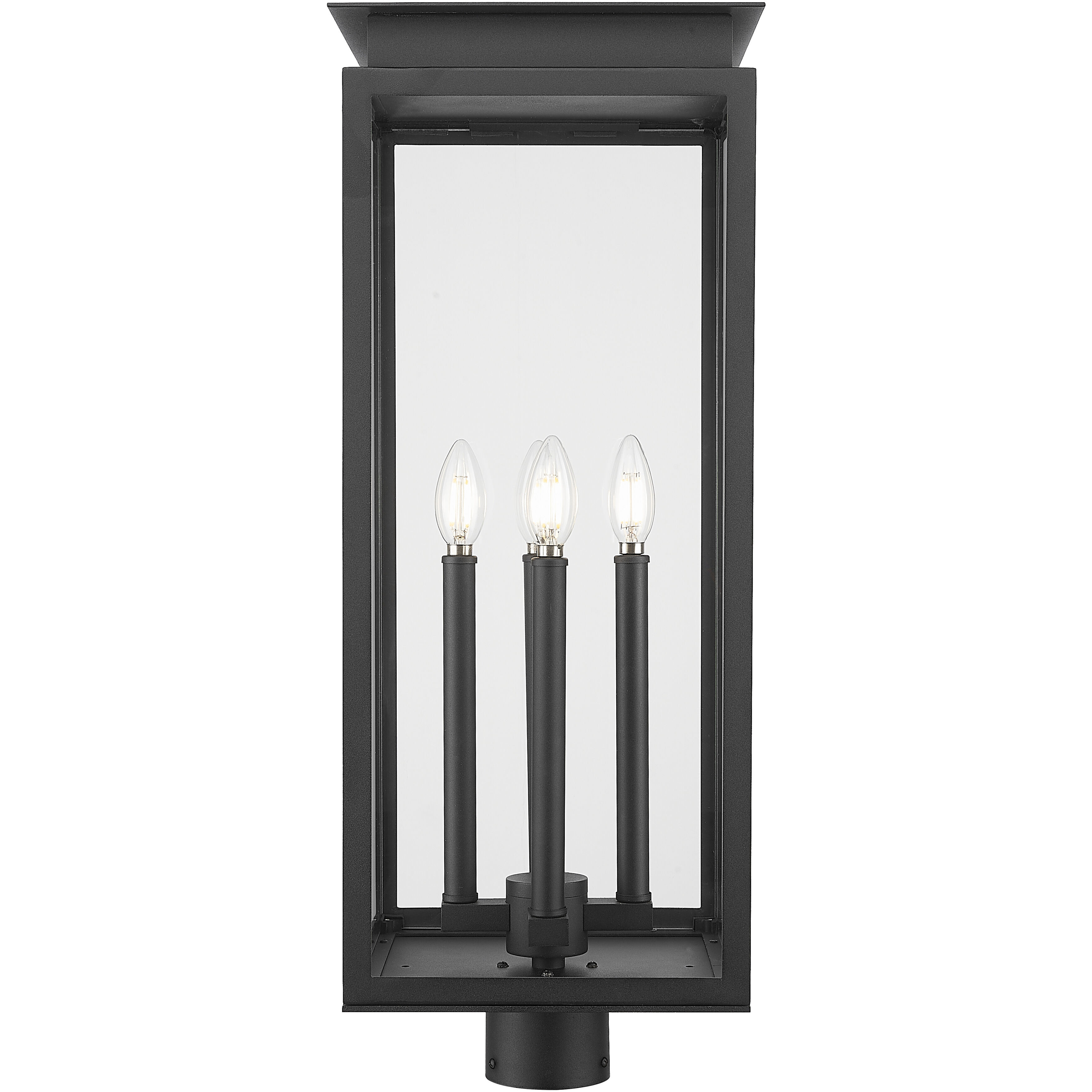 Nova 4 Light 27.5 inch Black Outdoor Post Mount Fixture