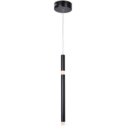 Flute LED 5 inch Black Pendant Ceiling Light