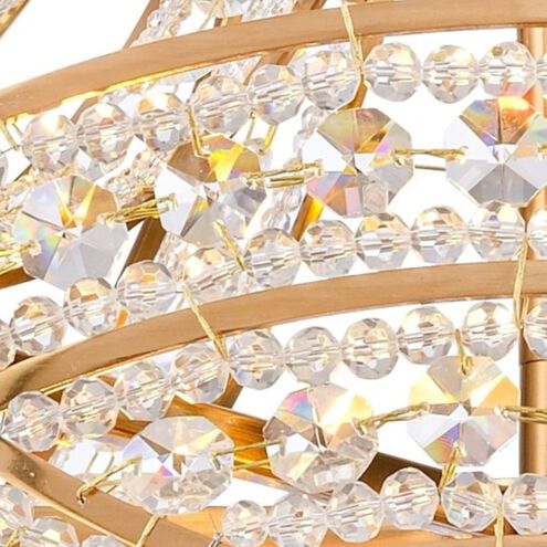 Anastasia 6 Light 23 inch Lacquered Gold Chandelier Ceiling Light