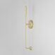 Vela 1 Light 5 inch Satin Brass ADA Wall Sconce Wall Light