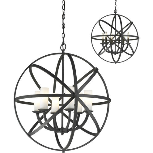 Aranya 6 Light 23.82 inch Bronze Chandelier Ceiling Light