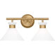 Drew & Jonathan Belcarra 2 Light 17.25 inch Bathroom Vanity Light