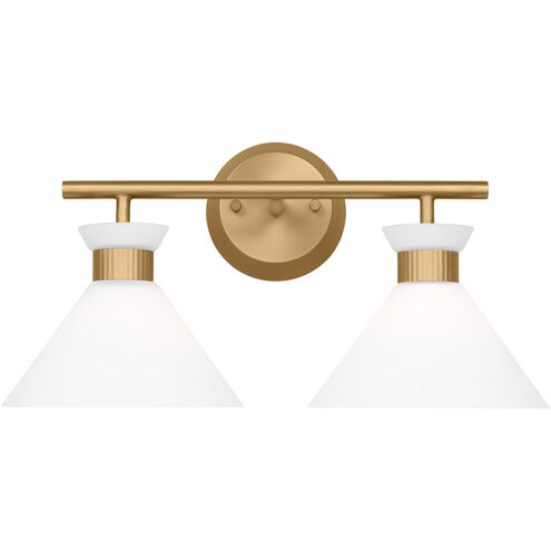Drew & Jonathan Belcarra 2 Light 17.25 inch Satin Brass Wall Bath Fixture Wall Light