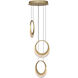 Lyra LED 12.5 inch Gold Multi-Light Pendant Ceiling Light