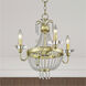 Valentina 4 Light 18 inch Hand Applied Winter Gold Convertible Mini Chandelier/Ceiling Mount Ceiling Light