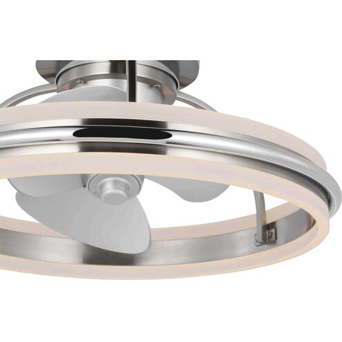 Burnett 20.94 inch Brushed Nickel with Silver Blades Outdoor Ceiling Fan