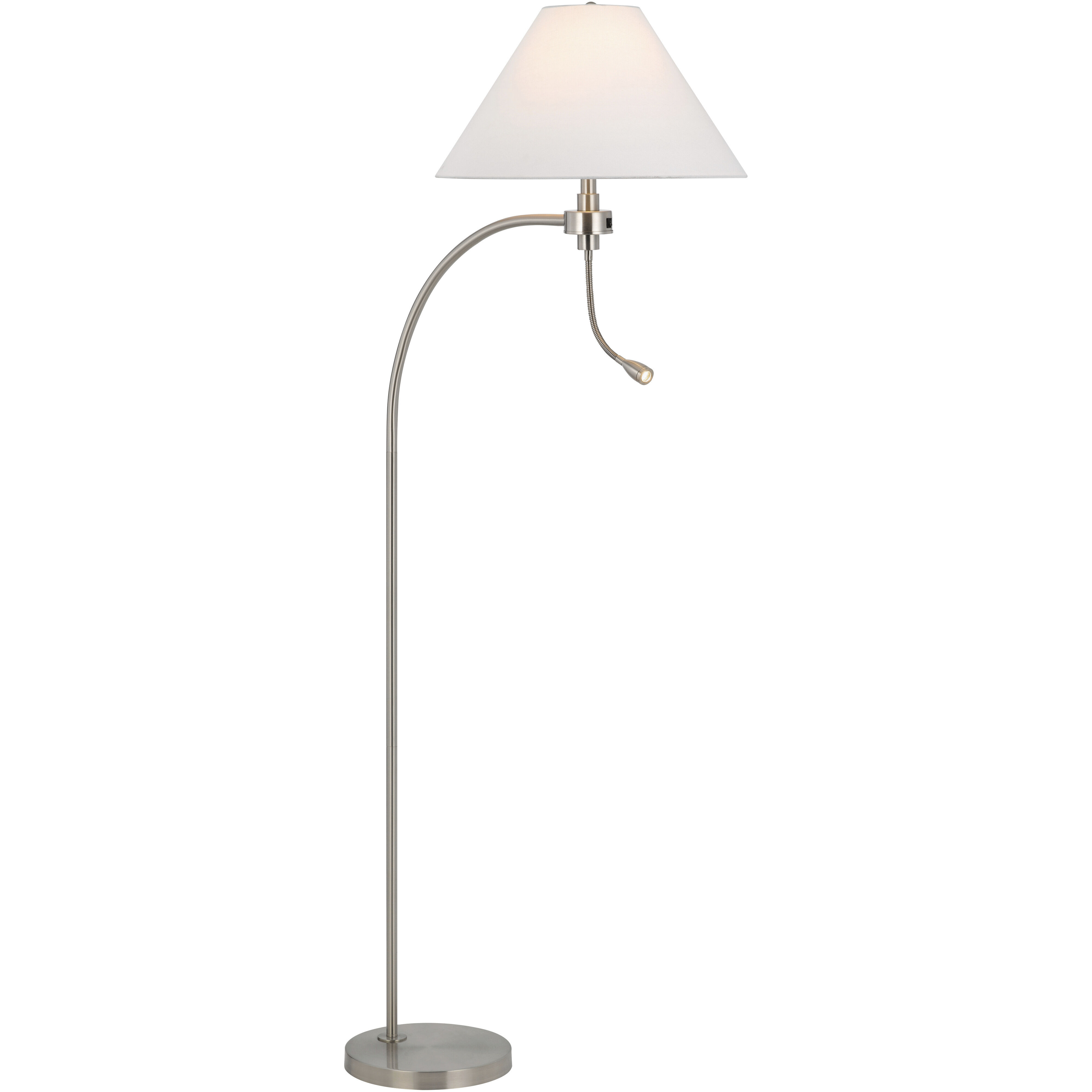 Ashland 67.5 inch 100.00 watt Brushed Steel Floor Lamp Portable Light
