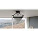 Danyon 3 Light 14 inch Matte Black Semi-Flush Mount Ceiling Light