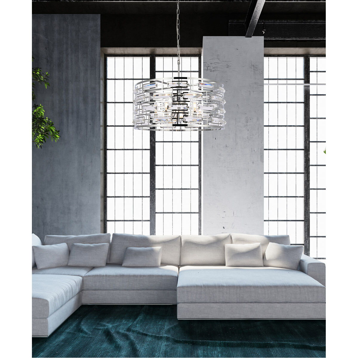 Kennedy 5 Light 24 inch Chrome Pendant Ceiling Light