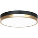 Tone LED 12 inch Black and Aged Gold Brass Flush Mount Ceiling Light
