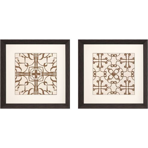 Geometrics Collection Brown Framed Art