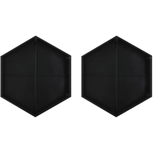Amaya 23 X 20 inch Matte Black Wall Mirrors, Set of 2
