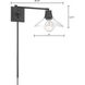 Dillon 26.25 inch 40 watt Matte Black Swingarm Sconce Wall Light