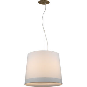Barbara Barry Sash LED 20 inch Soft Brass Hanging Shade Ceiling Light, Medium