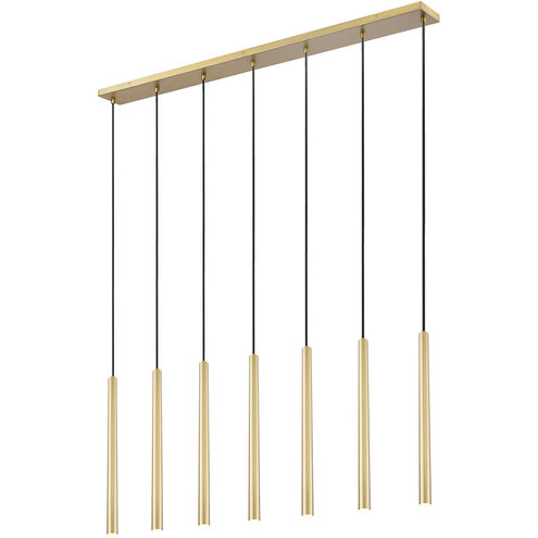 Forest Linear Chandelier Ceiling Light in Modern Gold