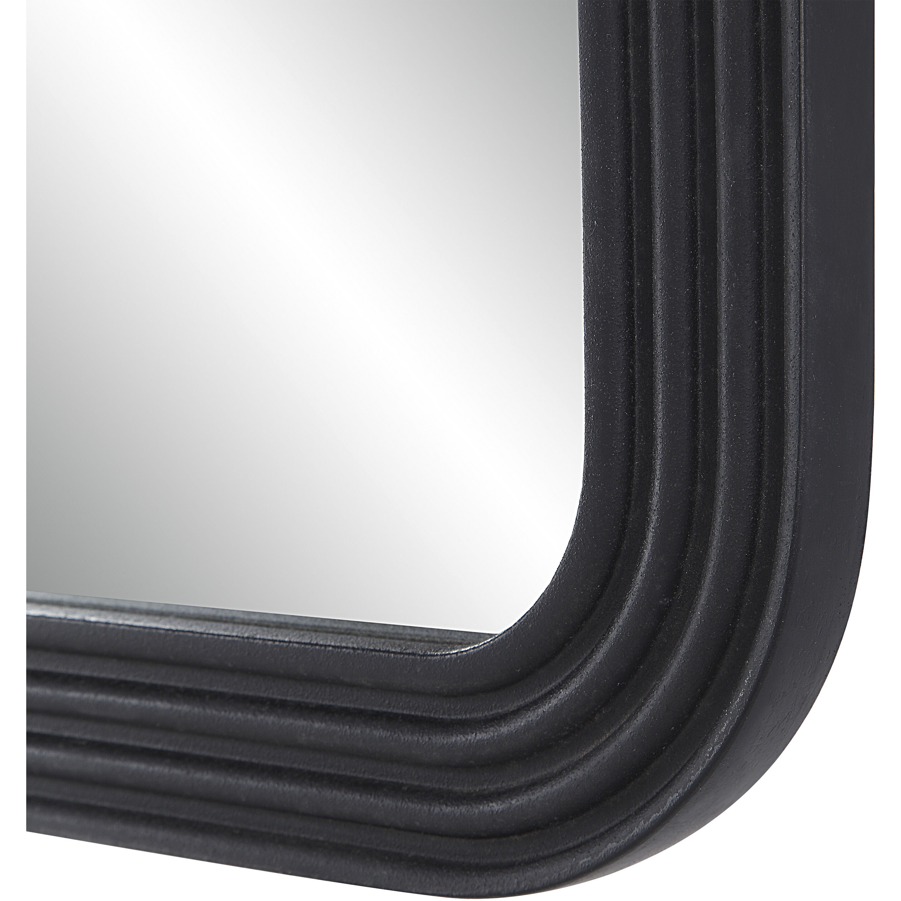 Nolana 40 X 30 inch Textured Matte Black Wall Mirror