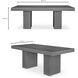 Antonius 78.75 X 39.25 inch Grey Outdoor Dining Table