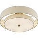 Bellingham 5 Light 22 inch Antique Gold Leaf Semi Flush Mount Ceiling Light, Extra Large