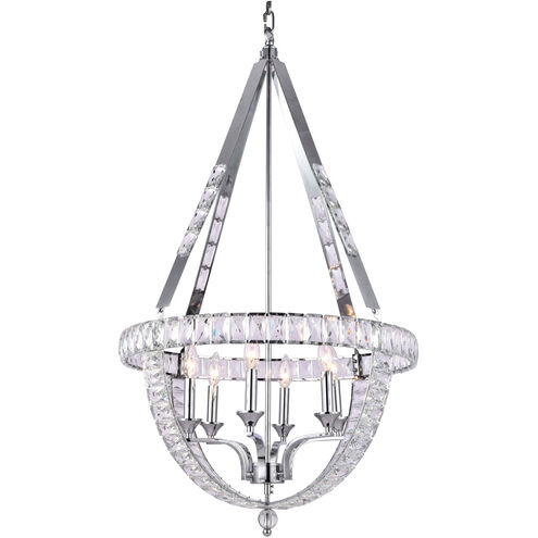 Canada 6 Light 24 inch Chrome Chandelier Ceiling Light