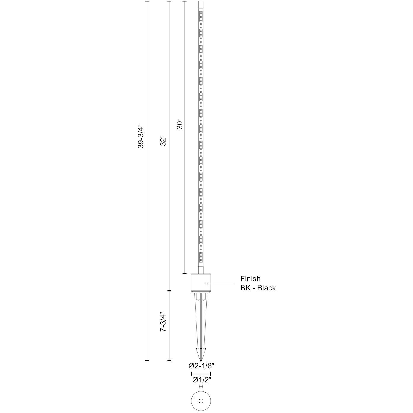 Dorian 12 7 watt Black Exterior Low Voltage Landscape