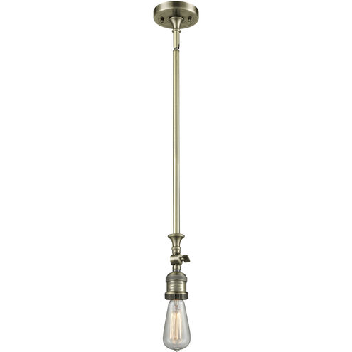 Franklin Restoration Beacon 1 Light 12 inch Antique Brass Mini Pendant Ceiling Light in Incandescent, Clear, Franklin Restoration