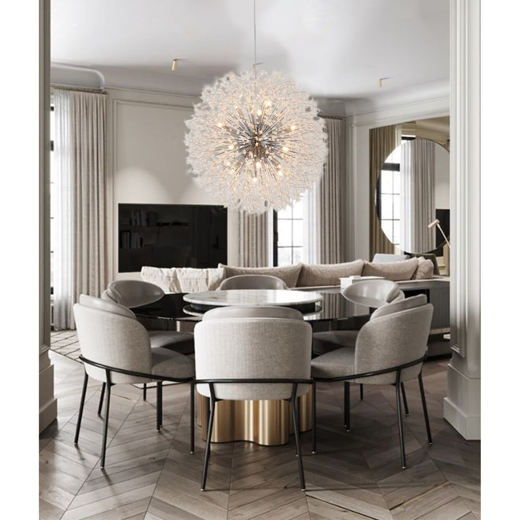 Canada 16 Light 32 inch Chrome Chandelier Ceiling Light