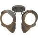 Brooklyn 4 Light 15.8 inch Natural Iron and Ink Semi-Flush Ceiling Light