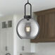Alora Mood Soji Pendant Ceiling Light in Matte Black, Smoked Glass