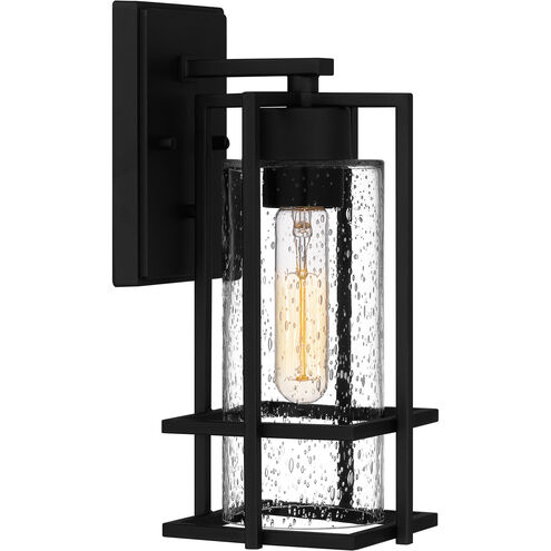 Damien 1 Light 12 inch Earth Black Outdoor Wall Lantern